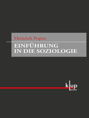 cover image of Einführung in die Soziologie
